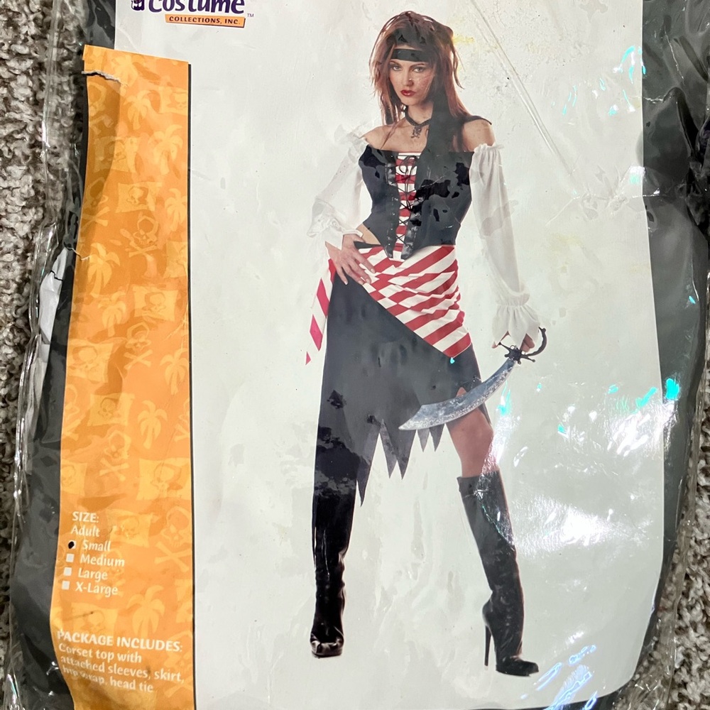 Pirate Costume with Red and Black Accents